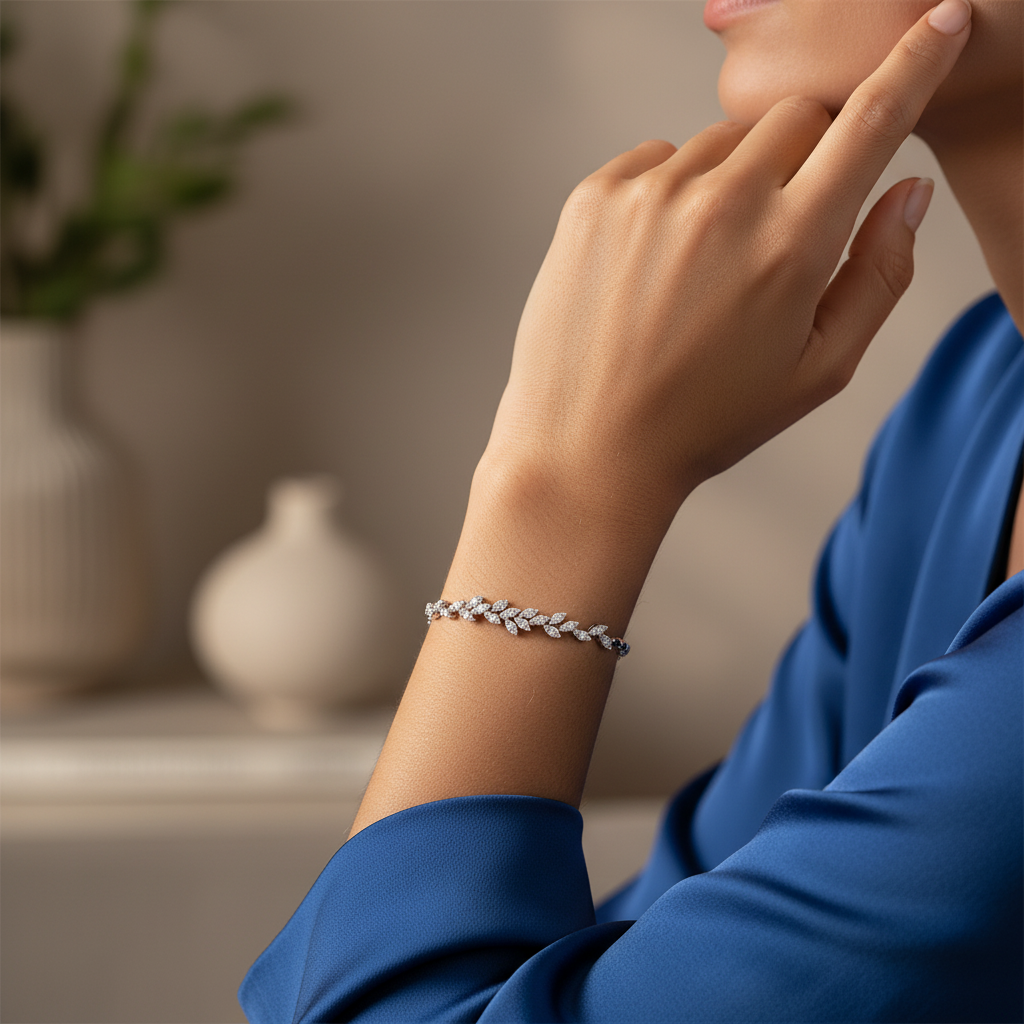 0,94 Karat Tasarım Pırlanta Bileklik