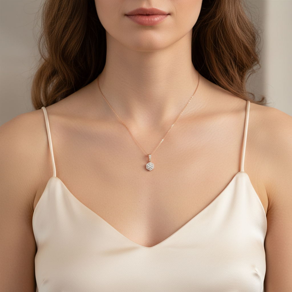 0,15 Karat Coronet Pırlanta Kolye