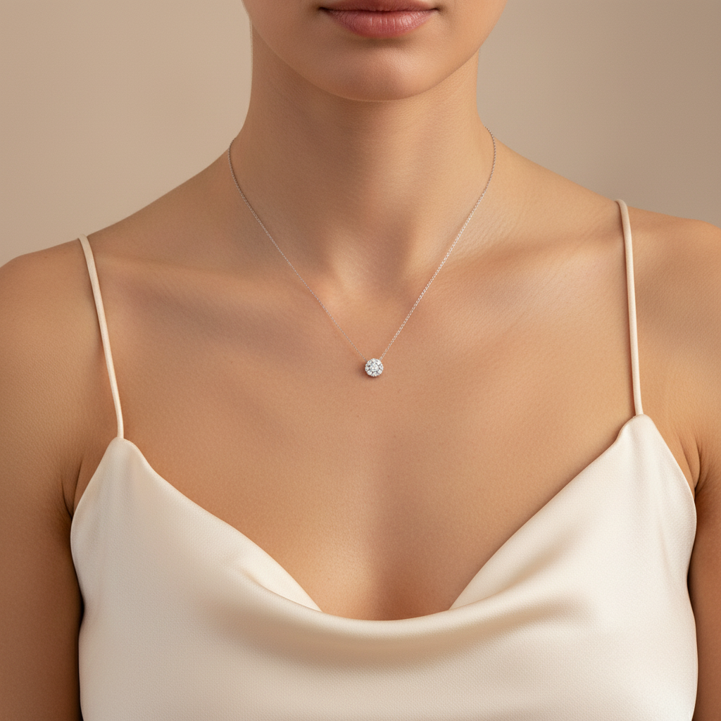 0,25 Karat Pırlanta Coronet Kolye "Vela"