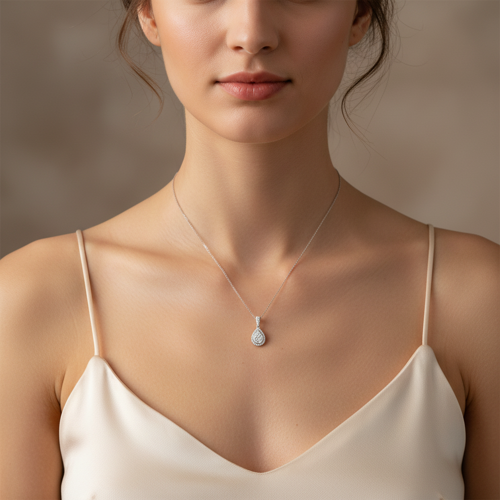 0,32 Karat Coronet Pırlanta Kolye "Ahu"