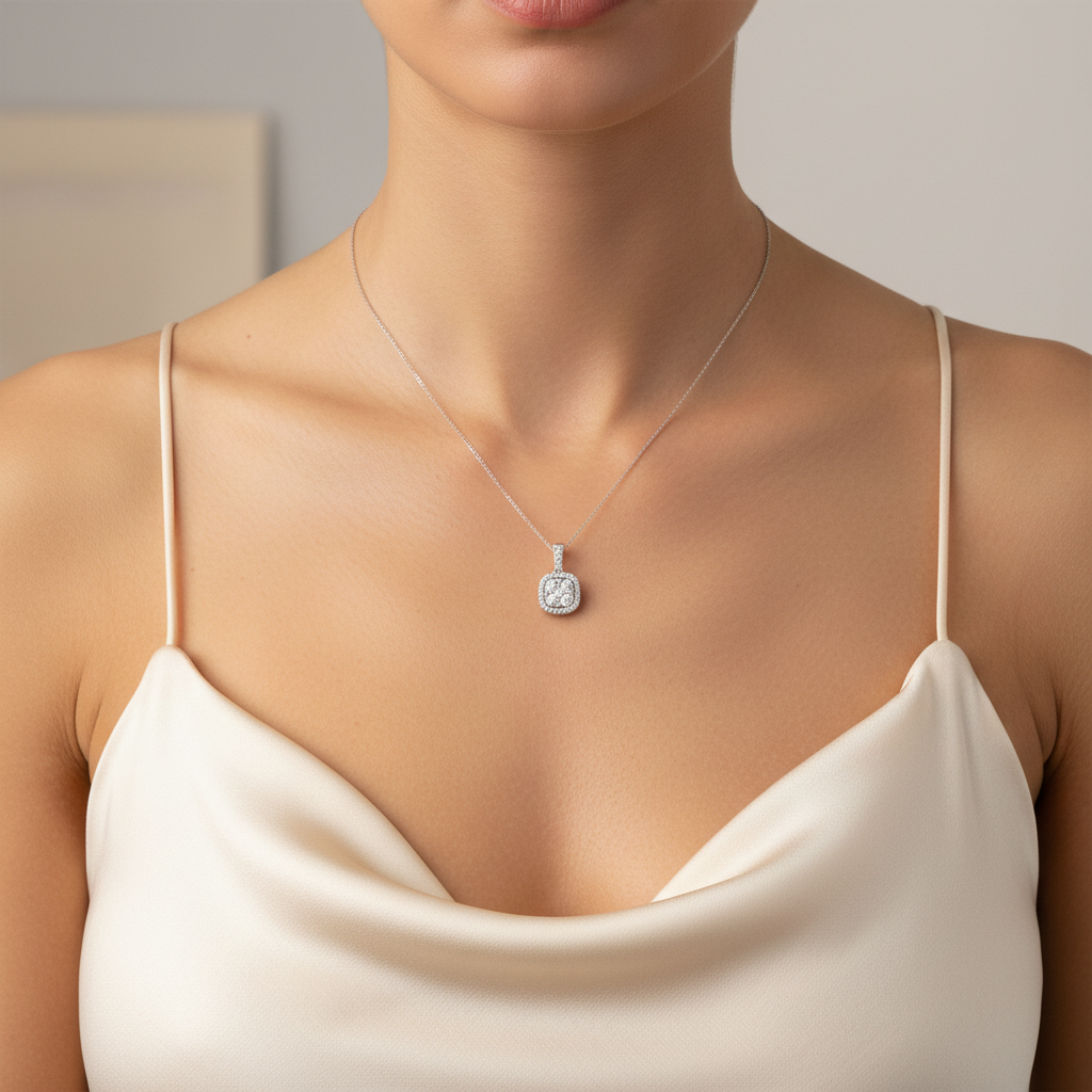 0,38 Karat Coronet Pırlanta Kolye "Nare"