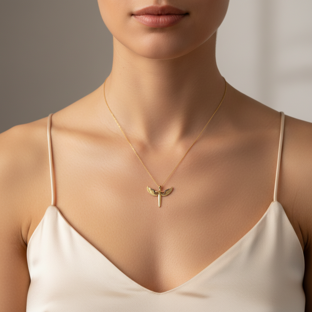 0,10 Karat Tasarım Kolye "Melek"