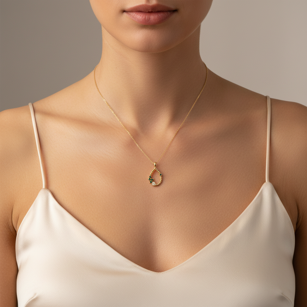 0,15 Karat Tasarım Pırlanta Kolye