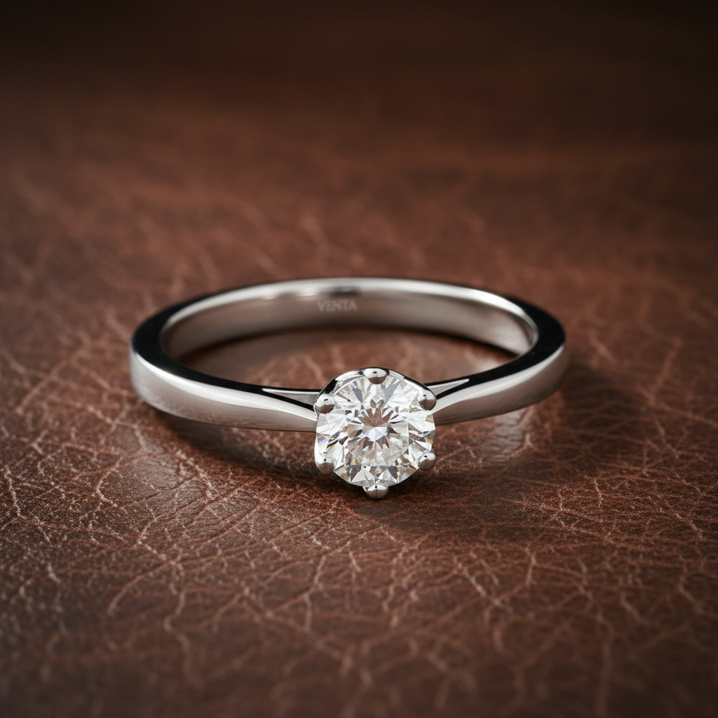 HRD Sertifikalı 0,50 Karat Tektaş Pırlanta Yüzük