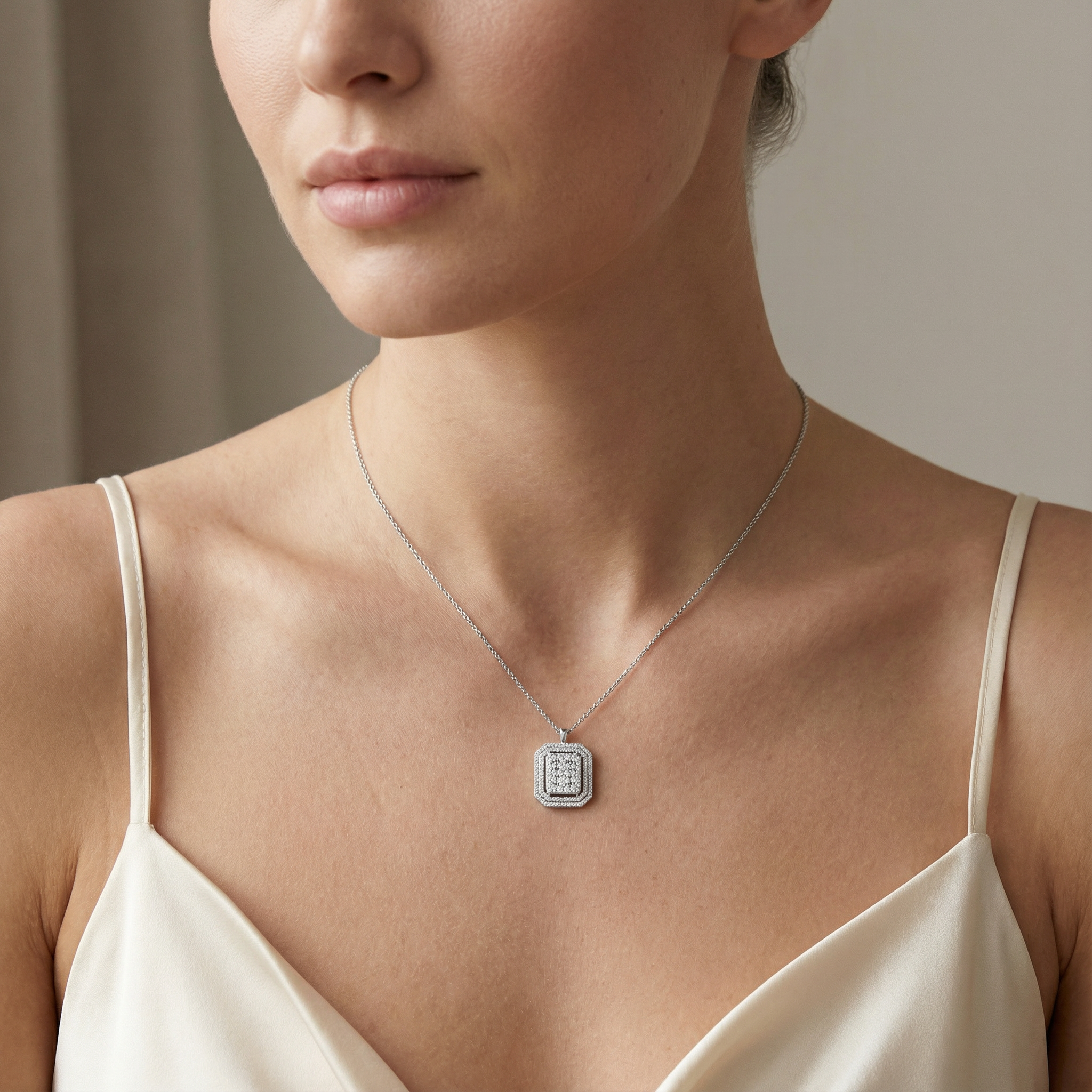 1,01 Karat Tasarım Coronet Kolye