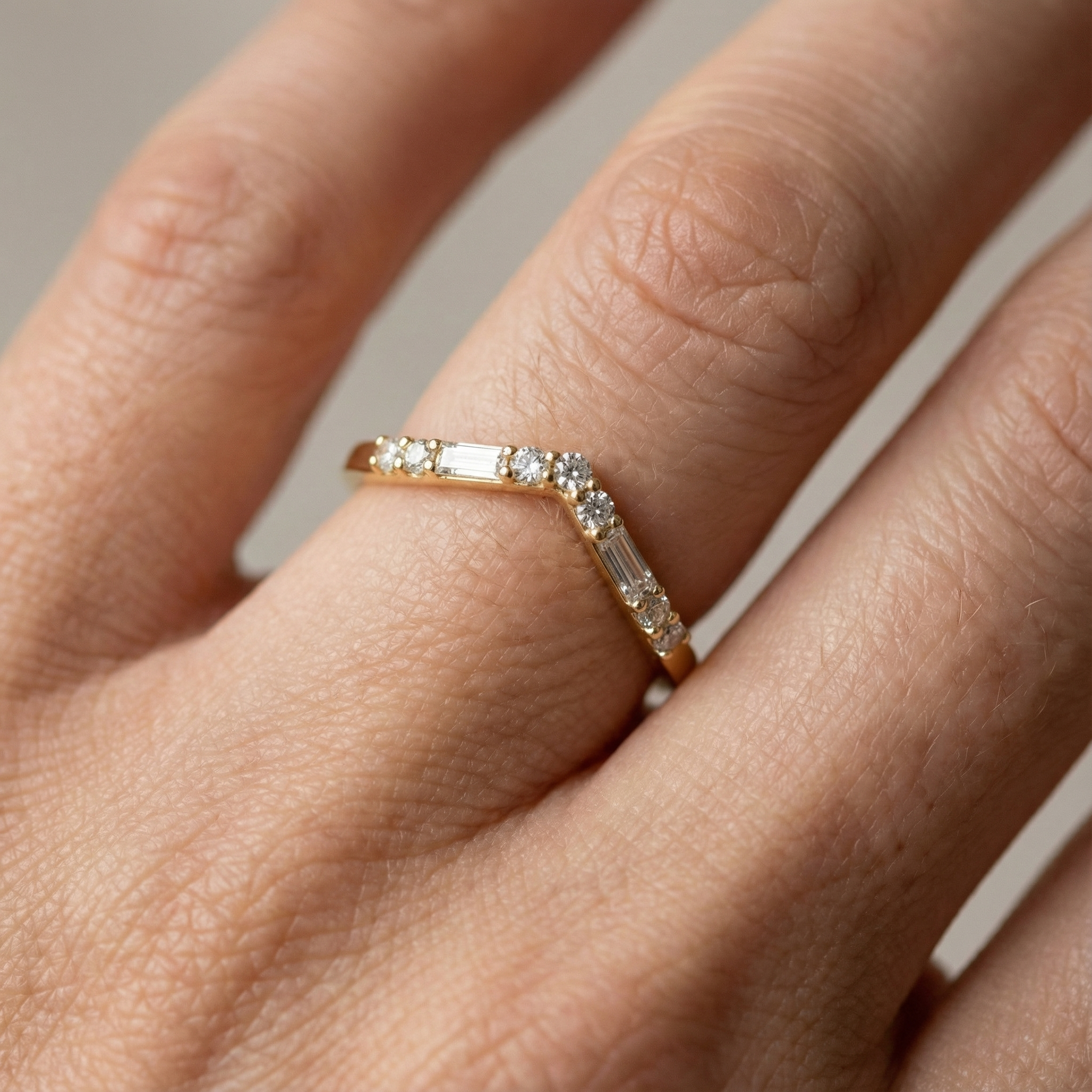 0,34 Karat Baget Pırlanta Yüzük