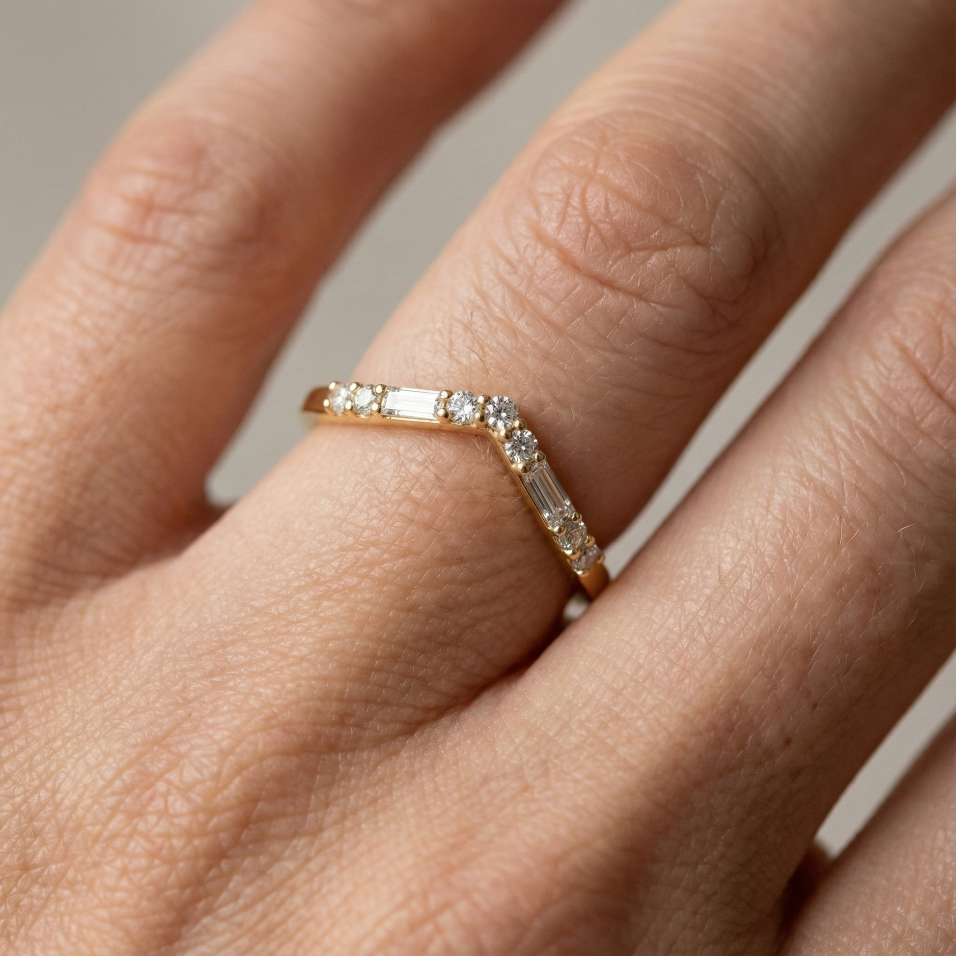 0,34 Karat Baget Pırlanta Yüzük