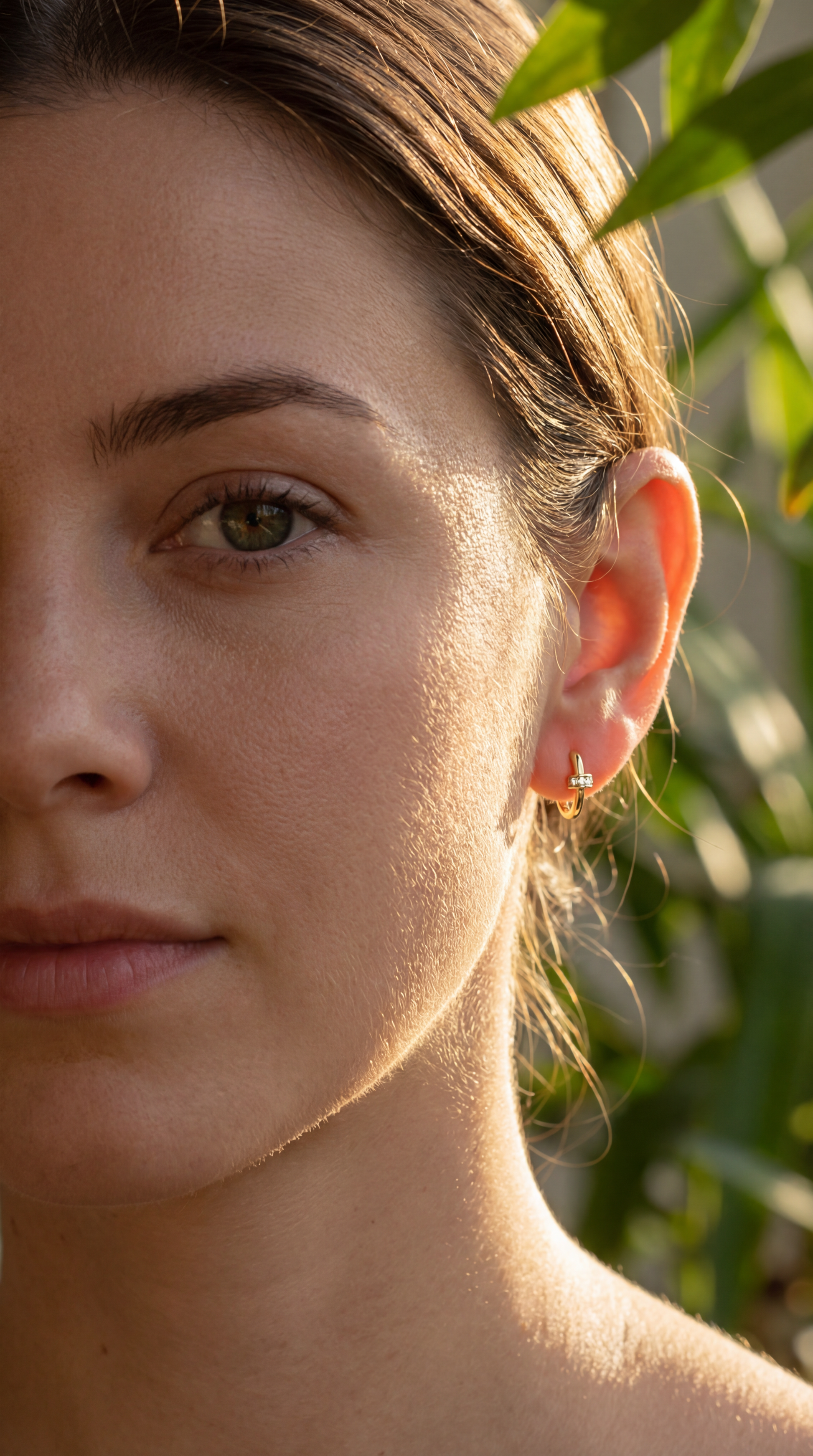 0,03 Karat Pırlanta Halka Küpe