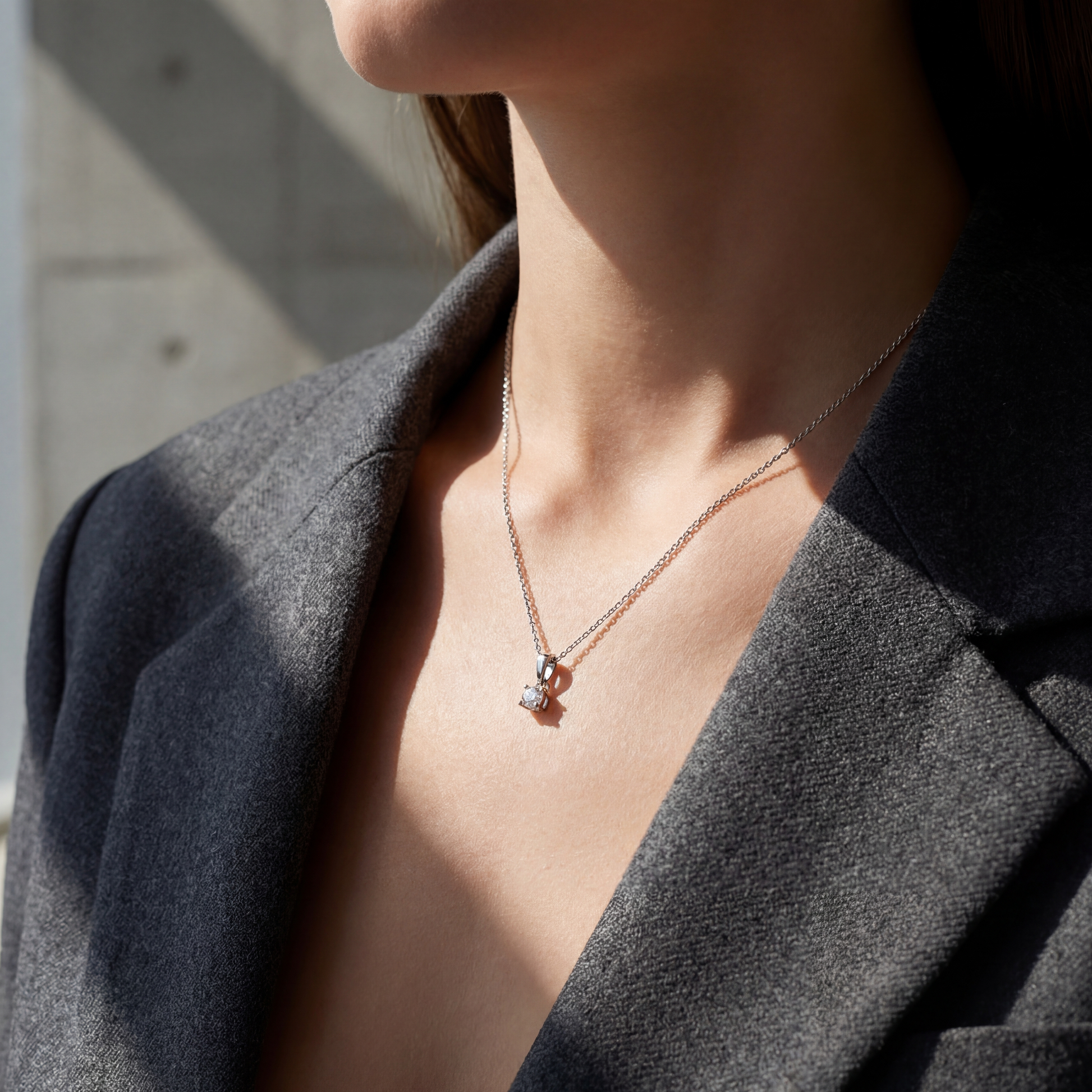 0,30 Karat Pırlanta Tektaş Kolye